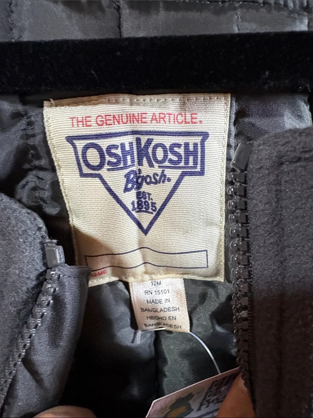 OshKosh B'gosh Dark Gray Insulated Kid's Snow Overalls F3
